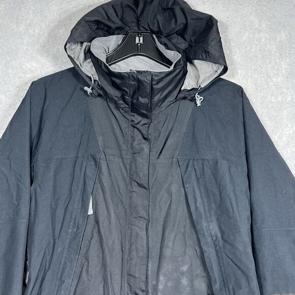 Vintage The North Face TNF Gore-Tex Parka Jacket Women’s Large Solid Black - Picture 3 of 16